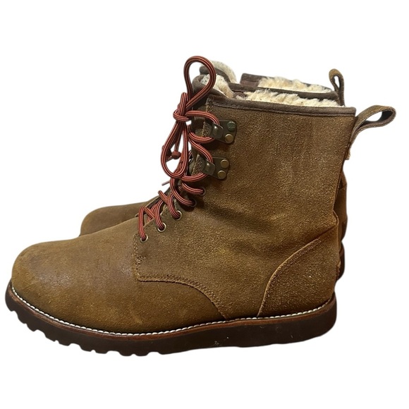 UGG Hannen Waterproof Sherpa Lined Boots Brown Size 10 Rugged Outdoor Winter - Picture 1 of 10